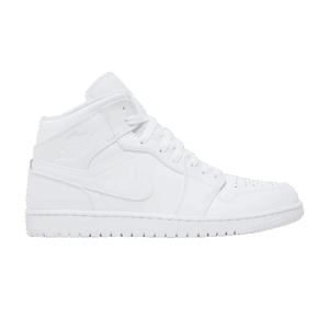 Jordan 1 Mid Triple White